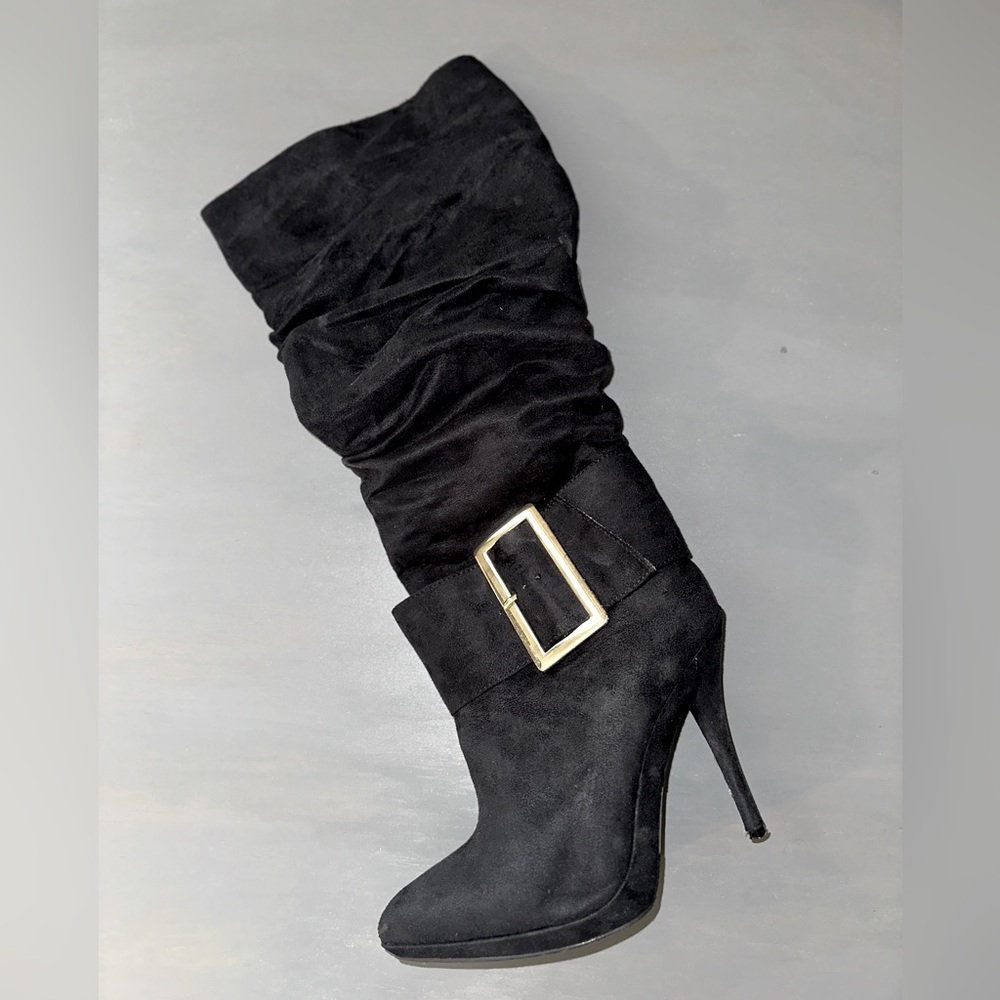 Black Suede Boots.